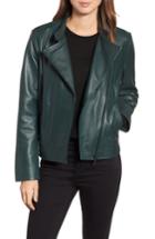 Women's Bernardo Clean Leather Jacket - Green