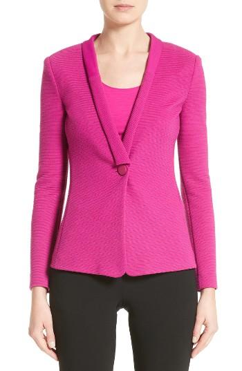 Women's Armani Collezioni Ottoman Jersey One Button Jacket