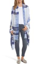 Women's Caslon Ikat Plaid Dip Dye Wrap