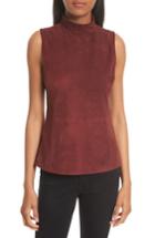 Women's Theory Eulia Tidle Suede Front Top, Size - Red
