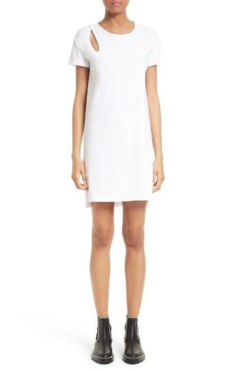 Women's T By Alexander Wang Teardrop Cutout Dress - White