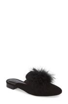 Women's Sole Society Cleona Feather Pompom Mule M - Black