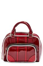 Topshop Brooke Faux Leather Satchel - Red
