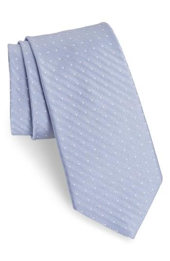 Men's Bonobos Herringbone Dot Silk Tie, Size - Blue