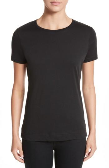 Women's Adam Lippes Cotton Crewneck Tee - Black