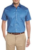 Men's Peter Millar Night Flyer Fit Sport Shirt, Size Small - Blue