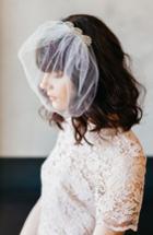 J-picone Bridal Veil Hair Comb, Size - Ivory