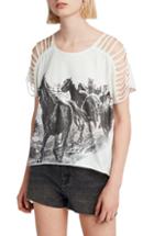 Women's Allsaints Riders Slash Shoulder Tee