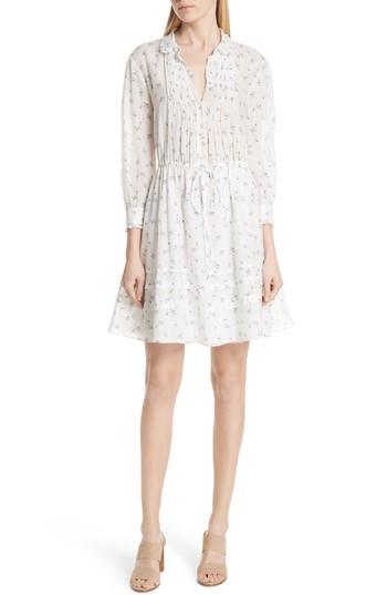 Women's Rebecca Taylor Floral Sprig Shirtdress - White