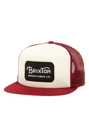 Men's Brixton Grade Snapback Cap - White