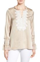 Women's Kobi Halperin Naya Lace Trim Blouse - Beige