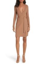 Women's Diane Von Furstenberg Knit Wrap Dress, Size - Brown