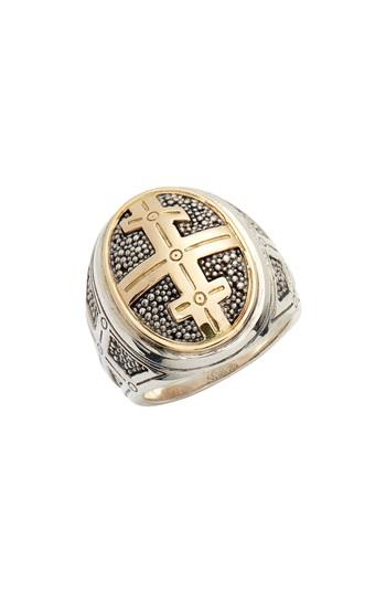 Men's Konstantino Large Stavros Cross Signet Ring