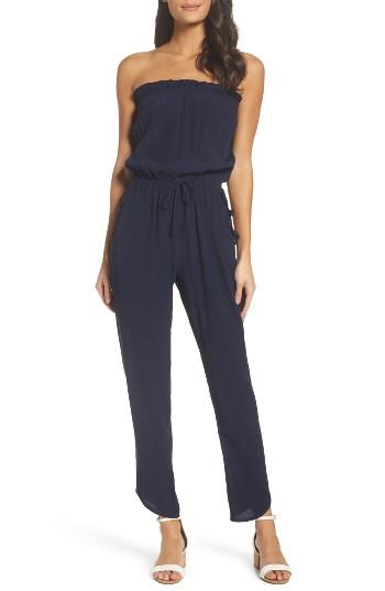 Women's Fraiche By J Strapless Jumpsuit - Blue