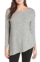 Women's Gibson Asymmetrical Cozy Fleece Top, Size - Grey