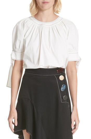 Women's Rejina Pyo Hailey Short Sleeve Blouse Top - White