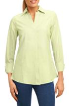 Women's Foxcroft Fitted Non-iron Shirt - Green