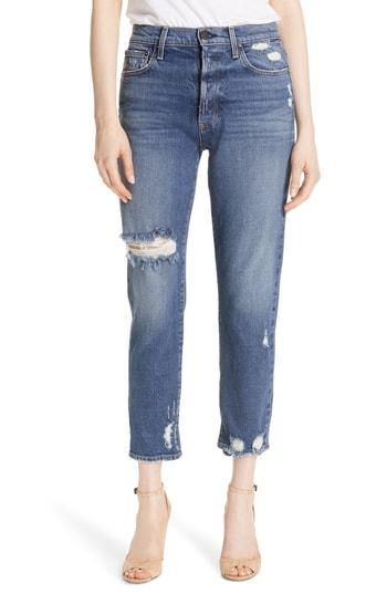 Women's Alice + Olivia Ao. La Amazing Ripped Slim Girlfriend Jeans - Blue