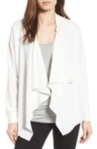 Women's Bobeau Drape Front Jacket - Ivory