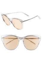 Women's Blanc & Eclare Singapore 55mm Polarized Sunglasses - Transparent/ Slv/ Orange