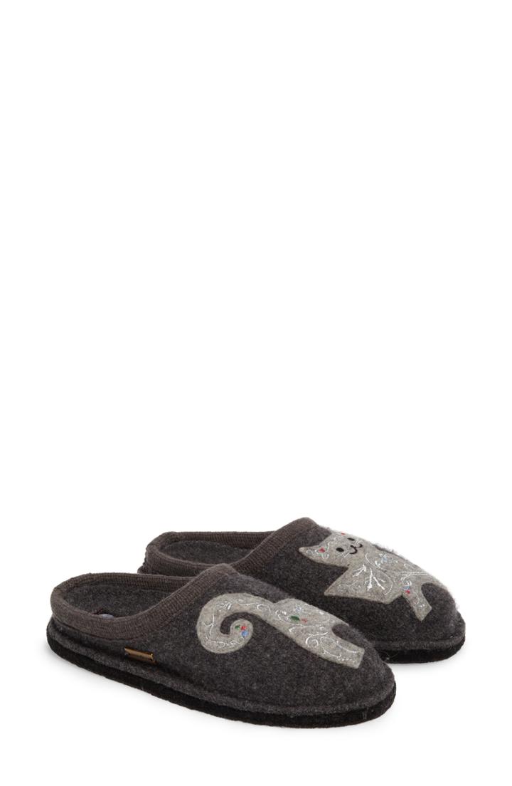 Women's Haflinger 'cat' Slipper Us / 41eu - Grey