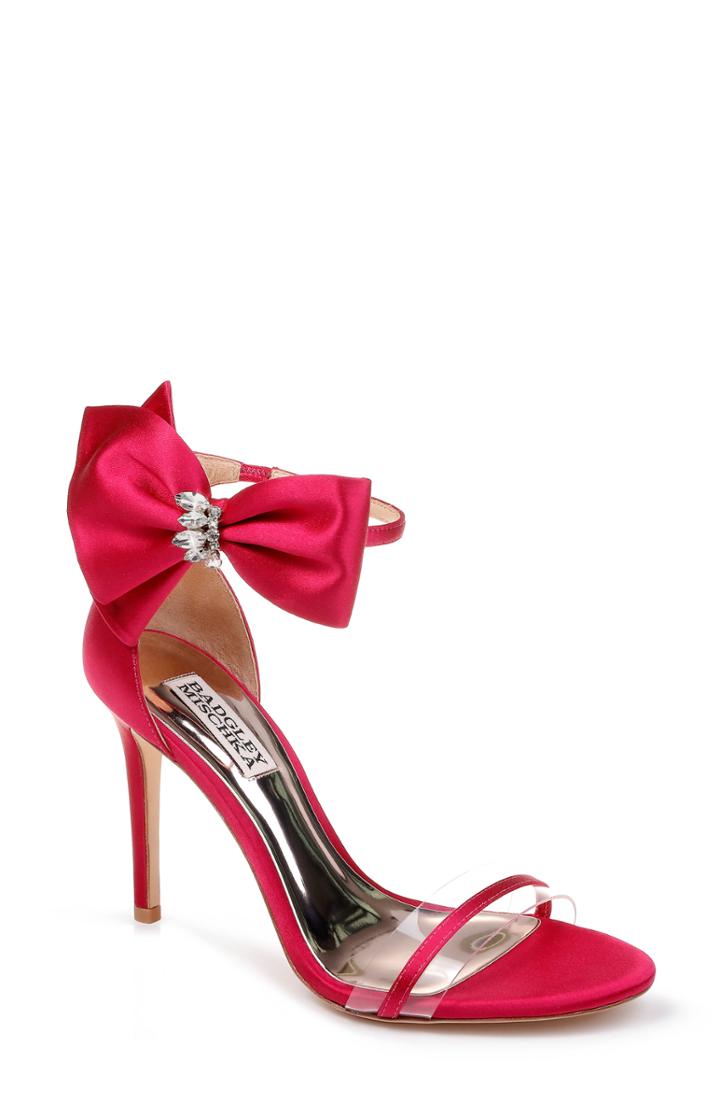 Women's Badgley Mischka Fran Bow Ankle Strap Sandal M - Red