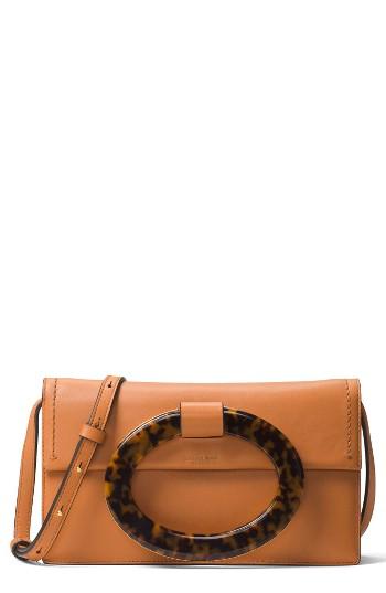 Michael Kors Baxter Calfskin Leather Convertible Clutch -