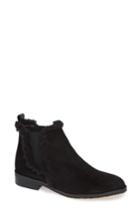 Women's Patricia Green Penelope Genuine Shearling Chelsea Boot M - Black