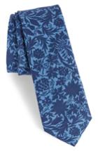 Men's Paul Smith Floral Cotton Skinny Tie, Size - Blue