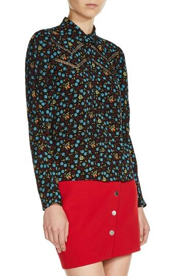 Women's Maje Floral Print Blouse - White