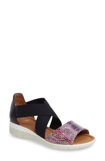 Women's Ara Larissa Cross Strap Wedge Sandal Us / 35eu - Black