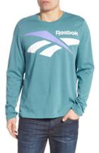 Men's Reebok Classics Vector Logo Long Sleeve T-shirt - Blue/green