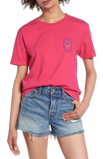 Women's Obey Rosette Never Made Artist Tee - Pink