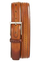 Men's Magnanni Leeds Leather Belt - Cognac