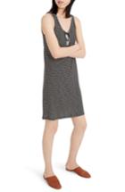 Women's Madewell Stripe Scoop Neck Knit Dress, Size - Black