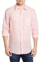 Men's Rodd & Gunn Pinnacle Hill Regular Fit Linen Sport Shirt - Red