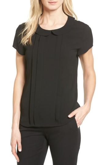 Women's Cece Pleat Peter Pan Blouse - Black