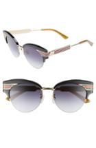 Women's Gucci 53mm Cat Eye Sunglasses - Gold