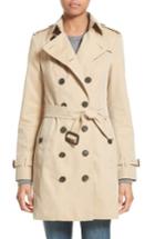 Women's Burberry London 'sandringham' Slim Trench Coat - Pink