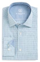 Men's Bugatchi Trim Fit Check Dress Shirt - Green