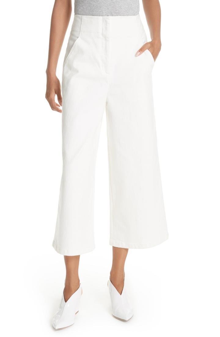Women's Tibi Wide Leg Crop Jeans