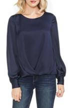 Women's Vince Camuto Asymmetrical Front Drape Top - Blue