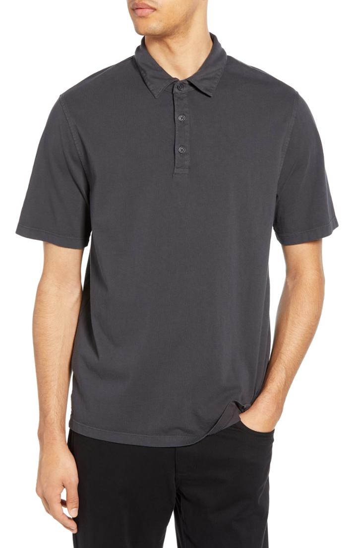 Men's Vince Garment Dyed Polo - Black