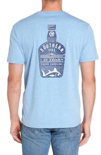 Men's Southern Tide Bourbon Bottle Classic Fit Graphic T-shirt - Blue