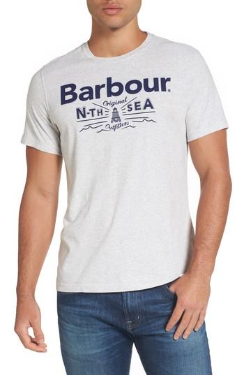 Men's Barbour Cove Slim Fit Logo Graphic T-shirt, Size - Beige