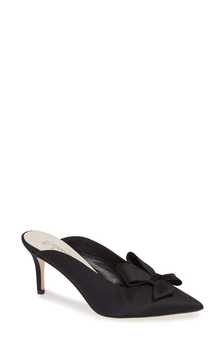 Women's Something Bleu Etu Bow Mule .5 M - Black