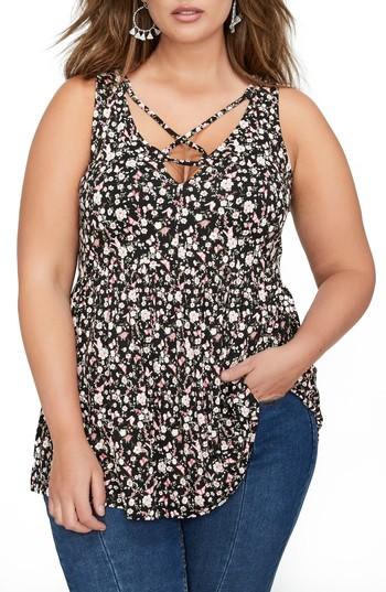 Women's Addition Elle Love And Legend Sleeveless Babydoll Top