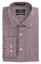 Men's Nordstrom Men's Shop Smartcare(tm) Traditional Fit Check Dress Shirt .5 32/33 - Red