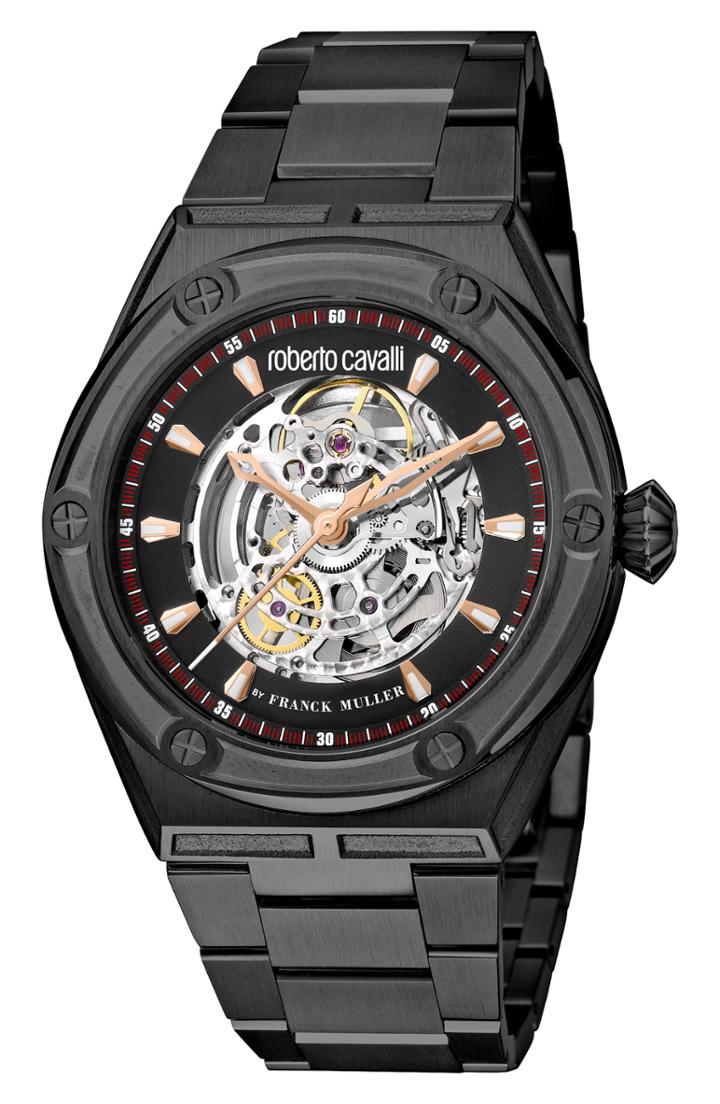 Men's Roberto Cavalli By Franck Muller Scala Automatic Bracelet Watch, 45mm