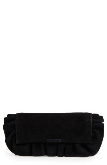 Loeffler Randall Ruffle Clutch - Black